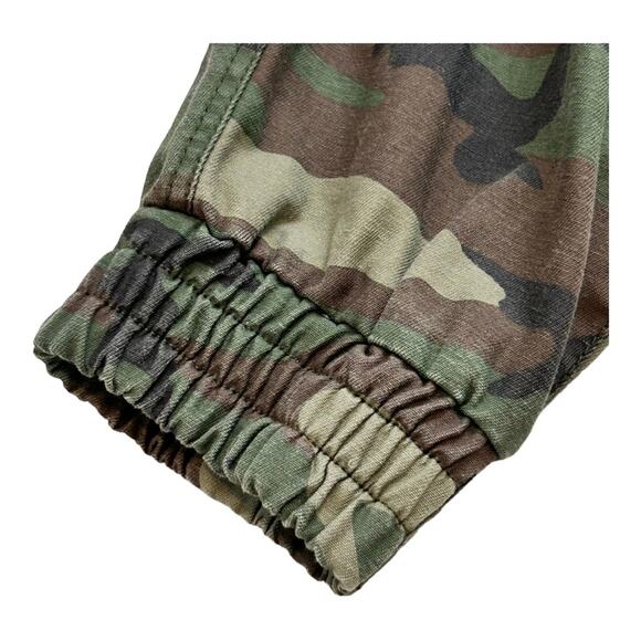 Tna Aritzia Alix Pant High Waisted Elastic Cuff Green Camo Joggers Small - Picture 5 of 9